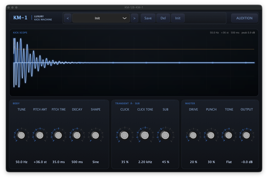 Screenshot KM-1 Kick Machine