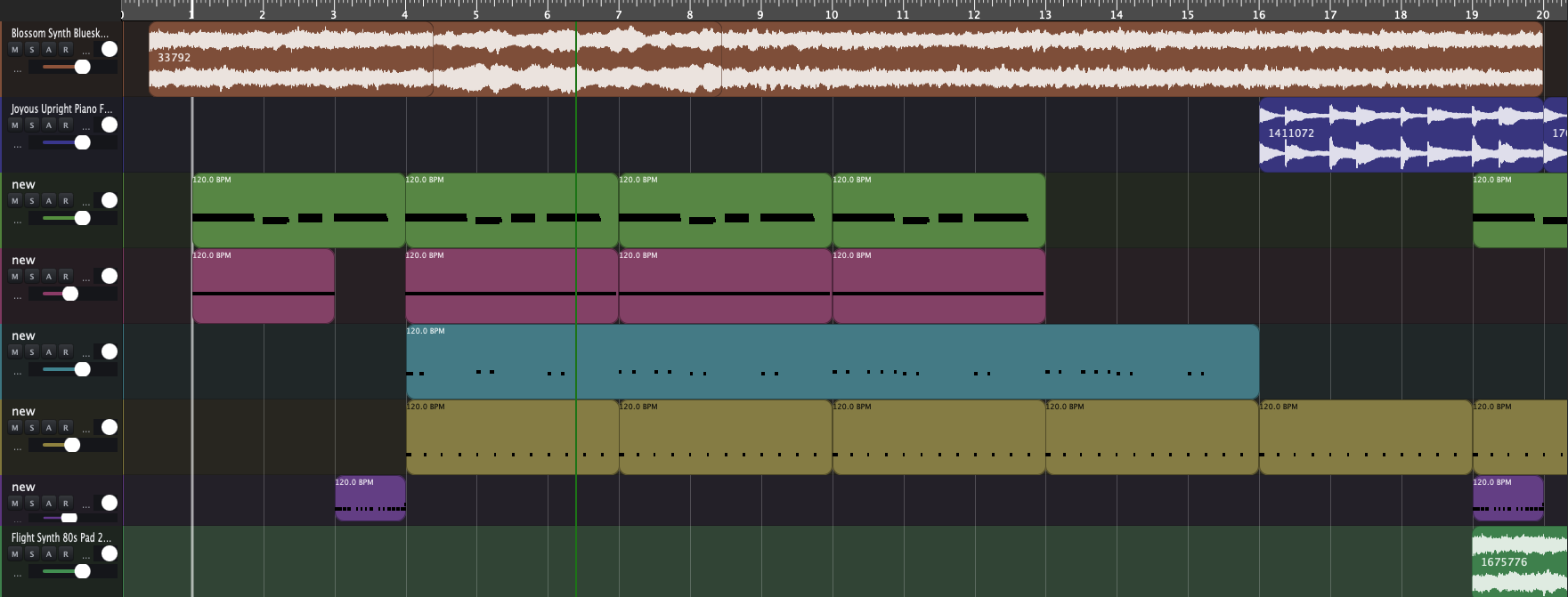 Synthlab Arrangement & Tracks