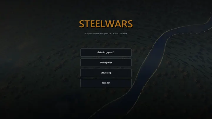 Steelwars: Titelbild über einer Flusslandschaft